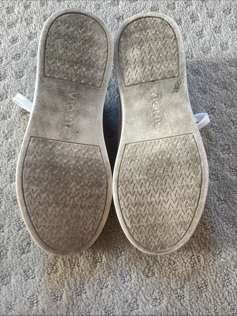 Vionic Knit Lace-Up Sneakers in Cream and Tan - Picture 8 of 9